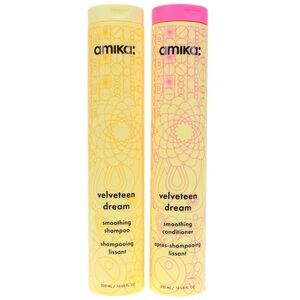 Amika Velveteen Dream Smoothing Shampoo Conditioner Set 9.2oz Each